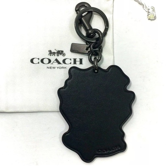 Coach Skull Keychain Black Bag Backpack Charm NWT - Picture 5 of 6